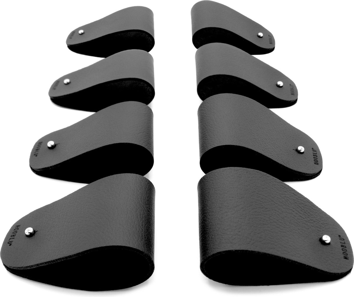 Manchet & Linnen - PEBL zwart/ antra - 8 sets