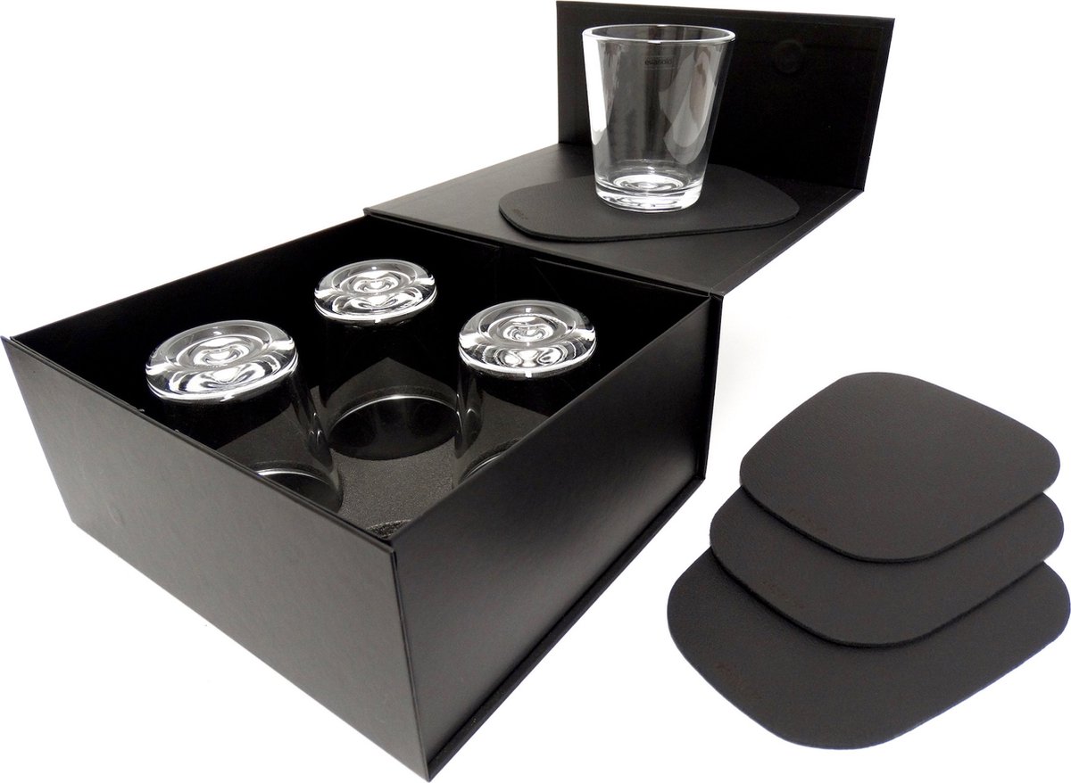 PEBL & SERVE - Midnight black - 8-delige set