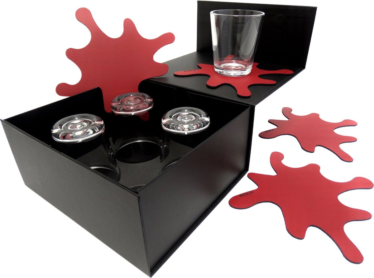 SPLASH & SERVE - Ruby red - 8-delige set
