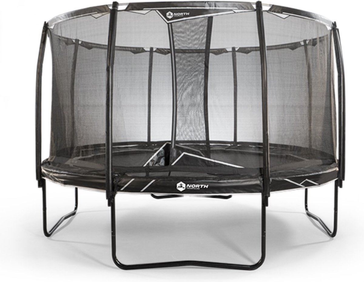 North Explorer Regular Trampoline 430 Round Black + Safety Net