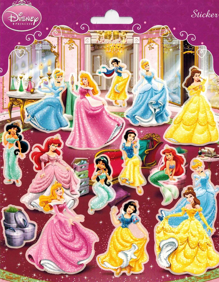 Prinses Stickers - Set van 3 vellen