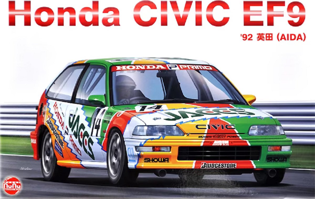 1:24 NuNu 24021 Honda Civic EF9 Group A - JACCS - 1992 Plastic kit