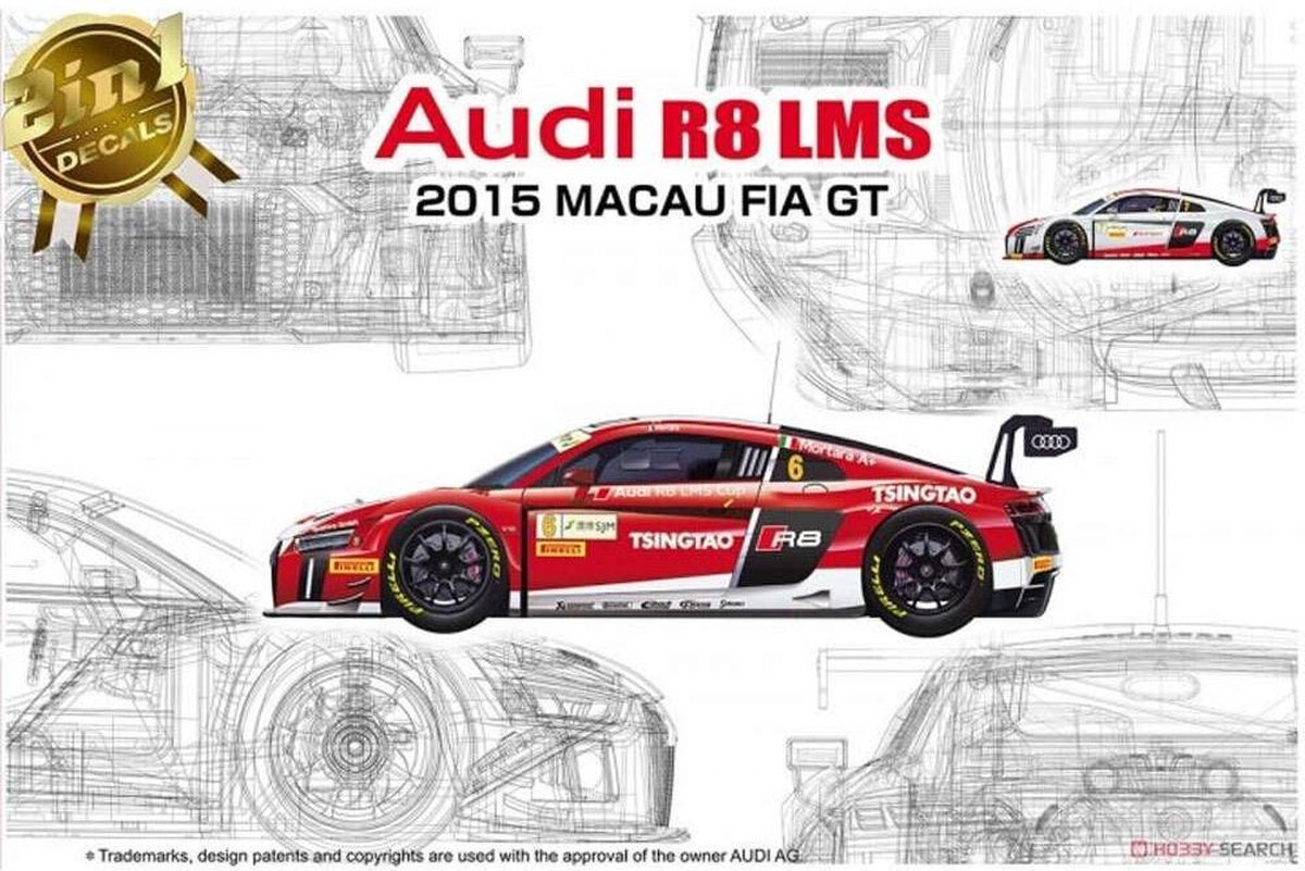 1:24 NuNu 24024 Audi R8 LMS Macau FIA GT 2015 Plastic kit
