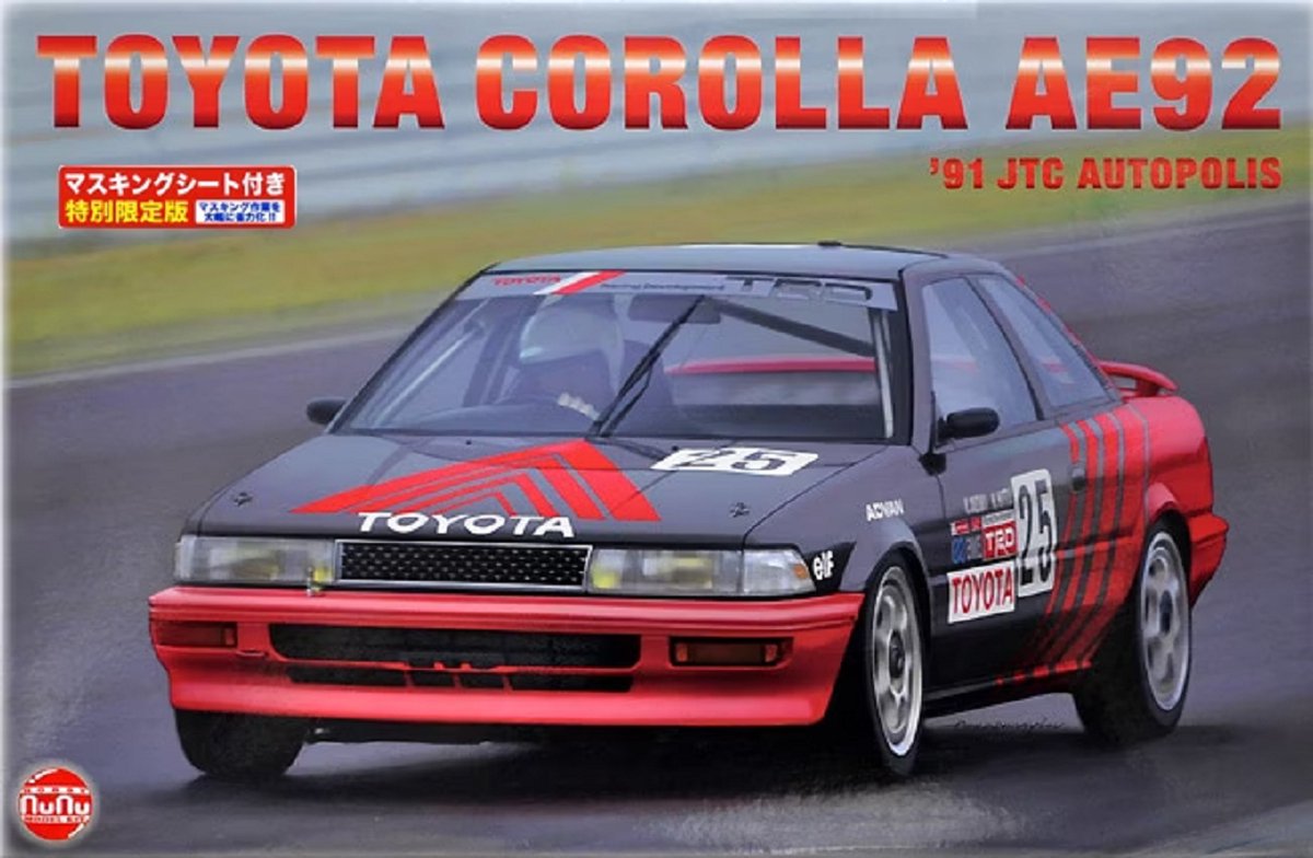 1:24 NuNu 24025 Toyota Corolla Levin AE92 Plastic kit