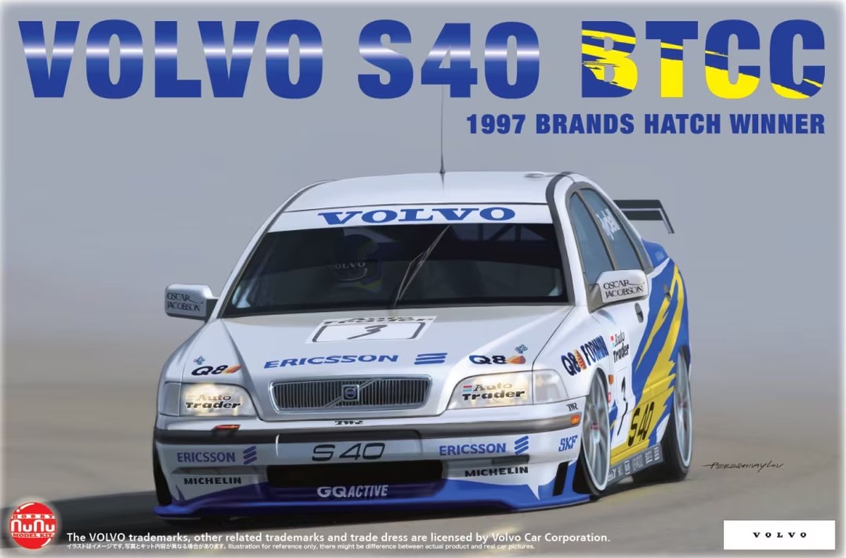 NuNu Modelbouwpakket Auto - 24034 Volvo S40 BTCC - 1997 Brands Hatch Winner Plastic - 1:24 -