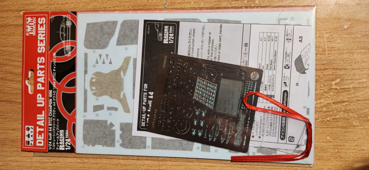 NuNu Modelbouwpakket Auto - 24035 Audi A4 quattro 1996 BTCC - Detail Up Parts Accessoires set - 1:24 -