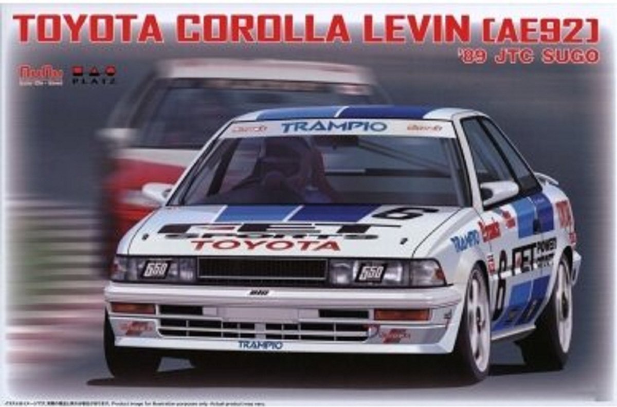NuNu Modelbouwpakket Auto - 24039 Toyota Corolla Levin AE92 - 89 JTC SUGO Plastic - 1:24 -