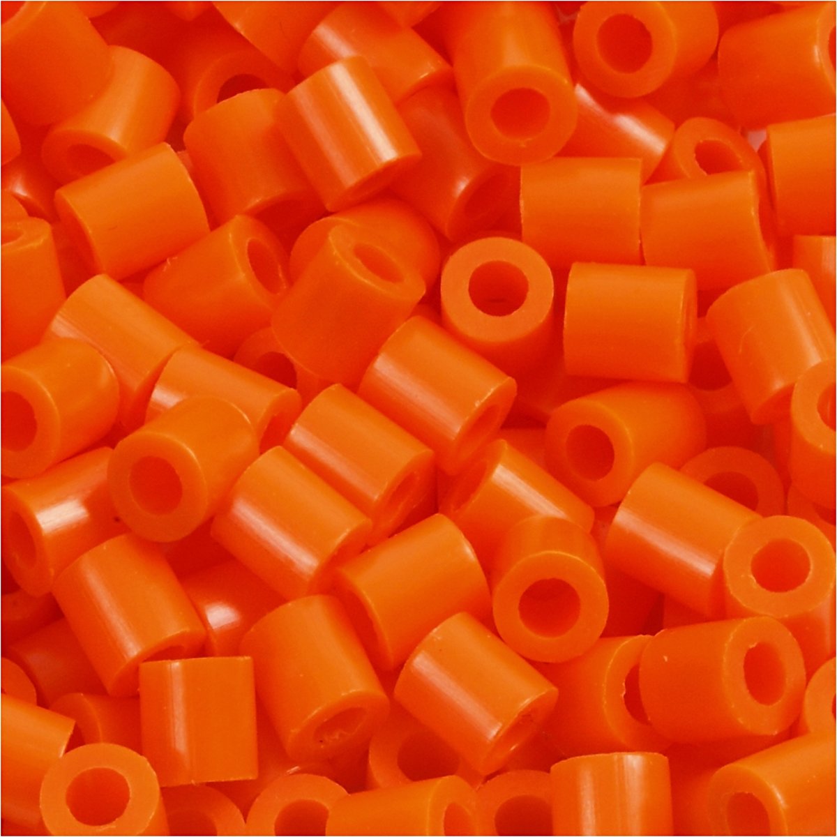 Foto kralen, afm 5x5 mm, gatgrootte 2,5 mm, helder oranje (13), 6000stuks
