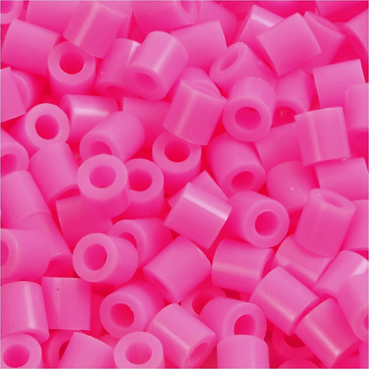 Strijkkralen, afm 5x5 mm, gatgrootte 2,5 mm, roze (2), medium, 6000stuks