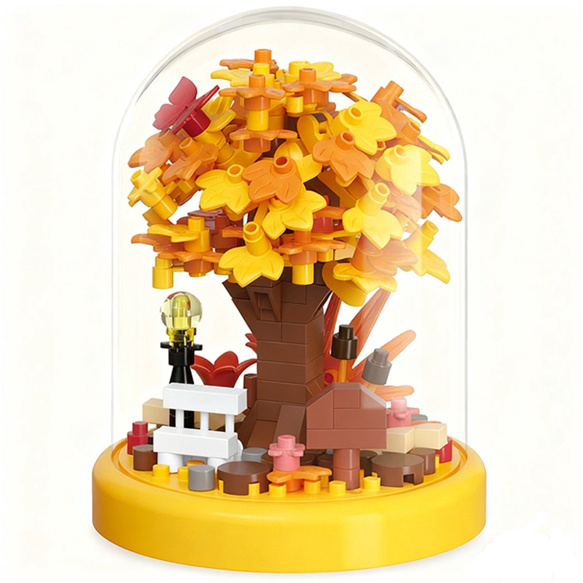 Namajunas - Bouwspeelgoed - Bouwpakketten volwassenen - Bouwpakket kinderen - Boomhut Serie Collection - Botanical Bloemen - Bouwsets - Niet geschikt voor LEGO - Herfstblad - Decoratie voor Huis, Cadeau, Kerst, Oudjaar, Nieuwjaar