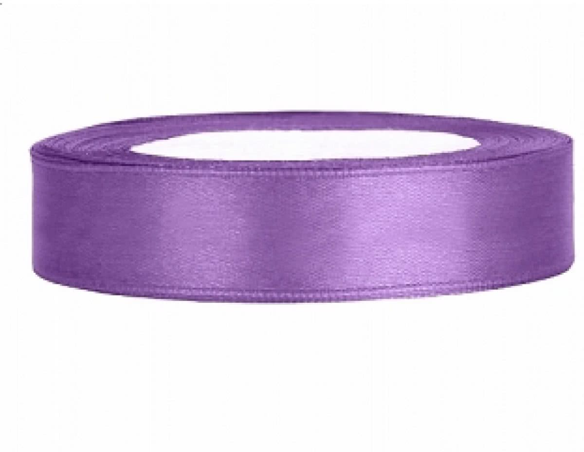 Lavendel Satijn Lint  12 mm Breed, 25 Meter per Rol