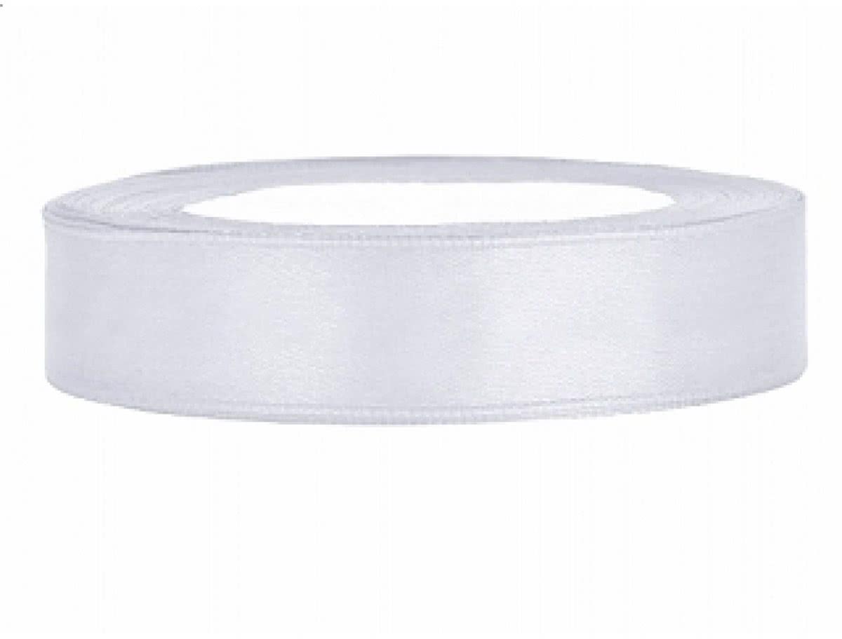 Satijn Lint, Wit  6 mm Breed, 1 rol Van 25 Meter