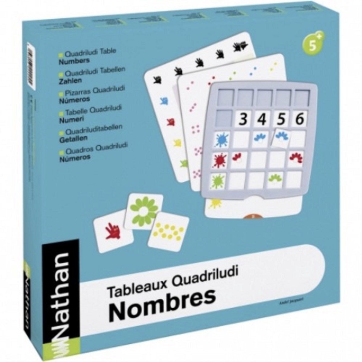 Logisch tellen - 18 opgavenkaarten - 96 kartonnen plaatjes - 2 plastic roosters