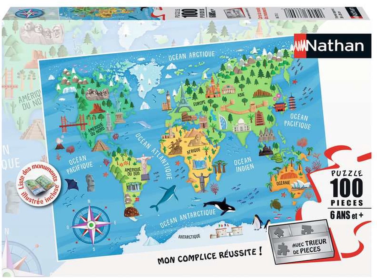 Nathan 86775 puzzel Legpuzzel 100 stuk(s)