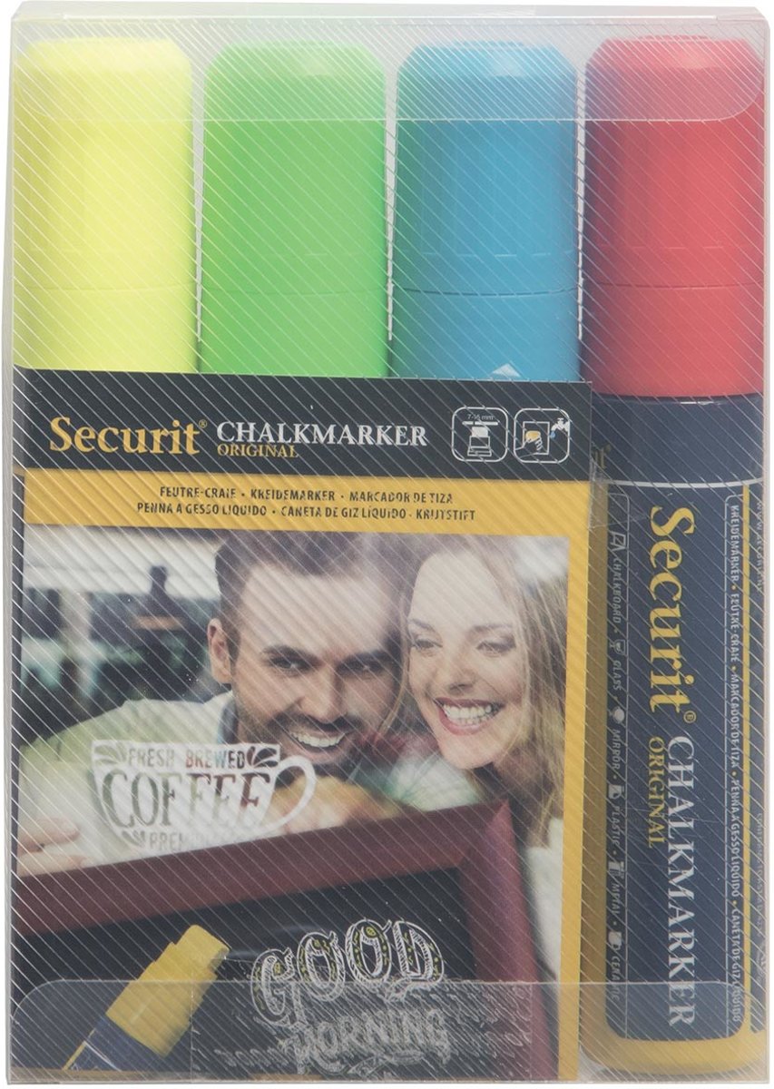 SECURIT KRIJTMARKER L ASS 4X
