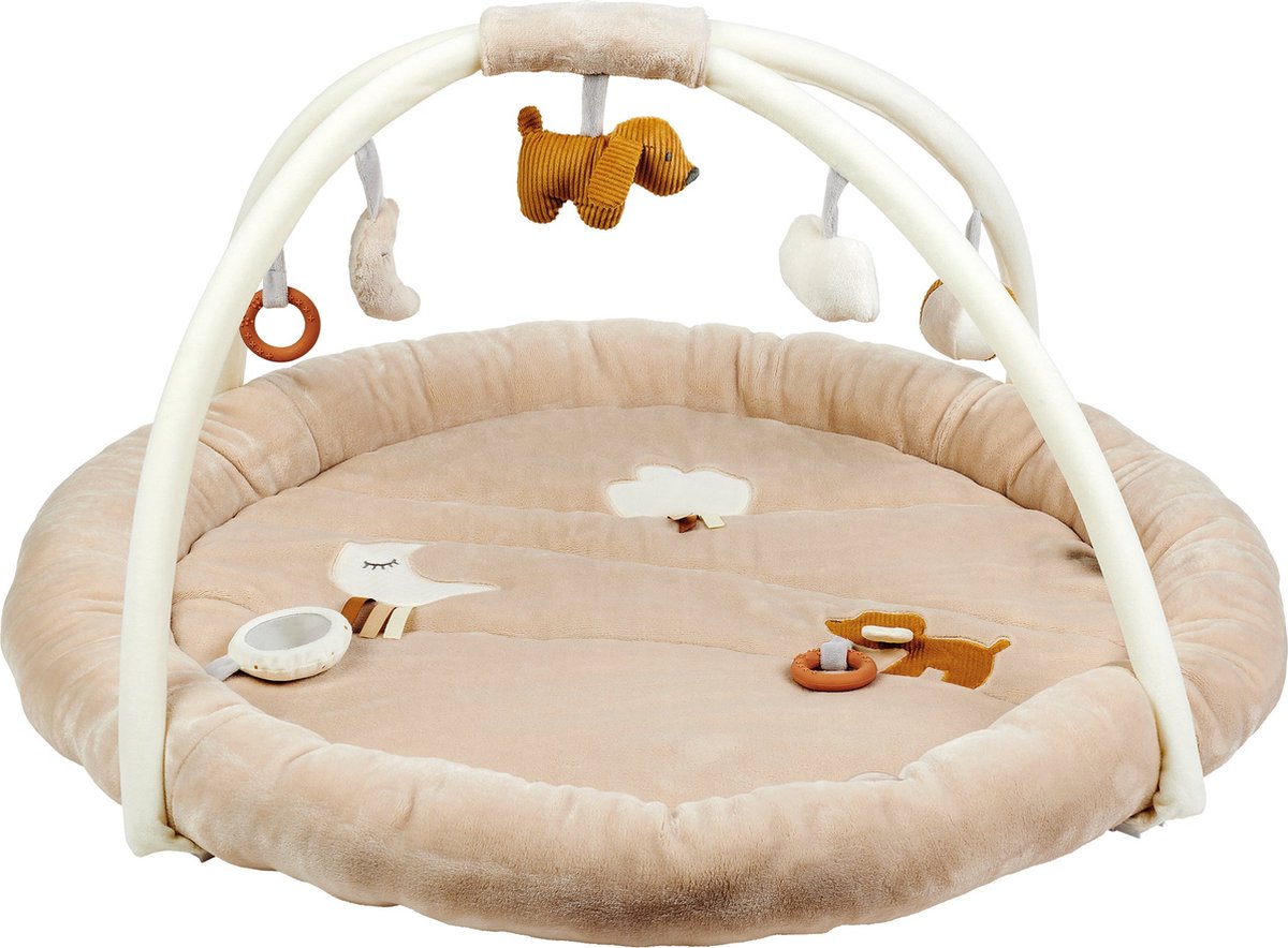 Nattou  Charlie - Speeltapijt met Bogen - Karamel - 90 x 90