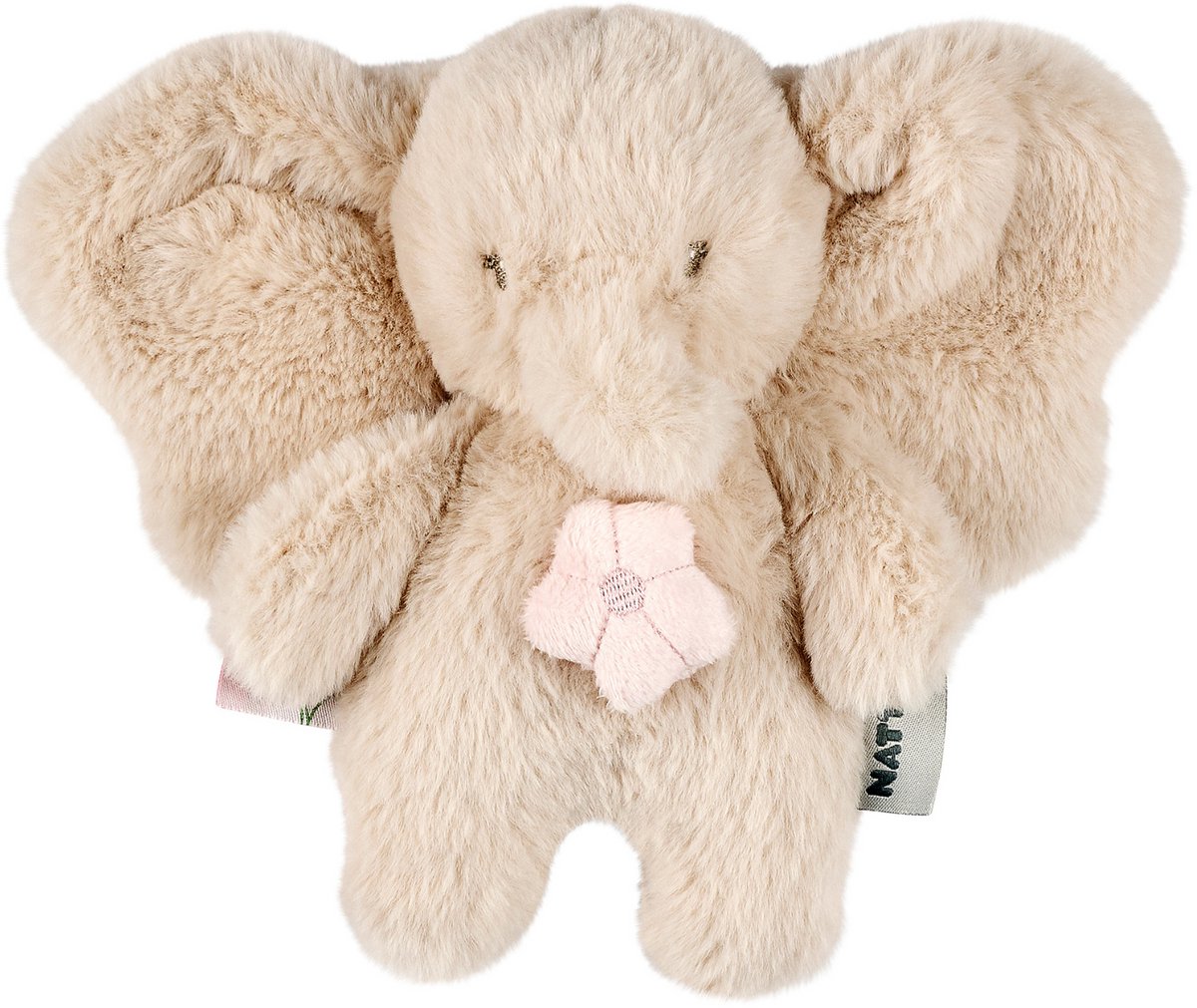 Nattou FanFan Muziekknuffel Olifant - 20 cm - Zachte Knuffel met Muziek - Baby Cadeau - Zand