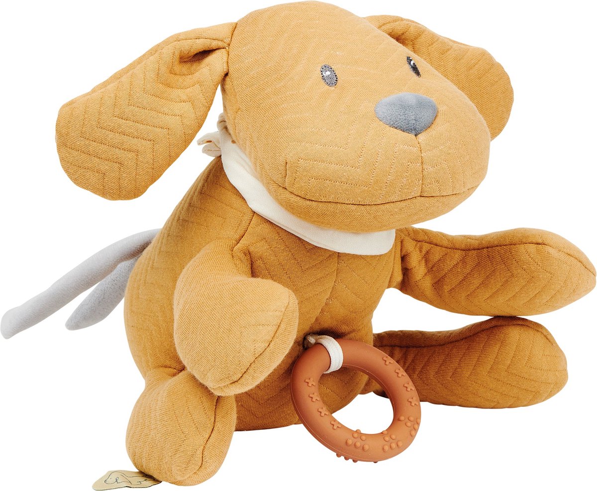 Nattou Hond Charlie - Muziek Knuffel - Karamel - 30 cm