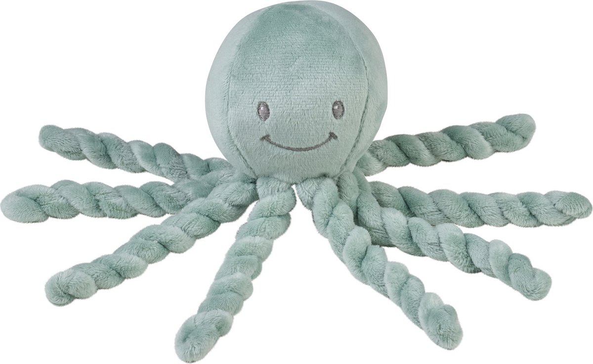 Nattou LAPIDOU Knuffel - Octopus - 22 cm - Kopergroen