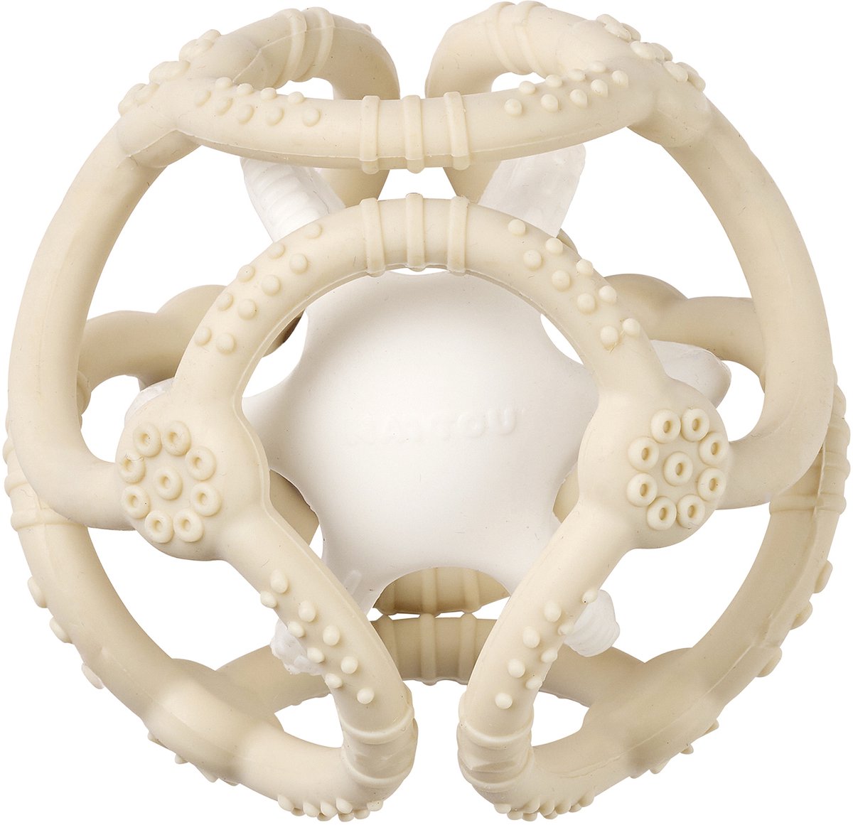 Nattou SILICONE Set Ballen - 9 cm - Klei/Wit