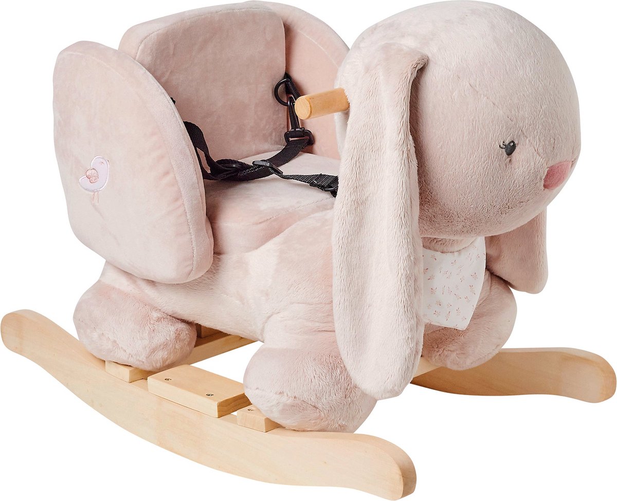   Schommelpaard Hobbelpaard - Konijn - Alice en Pomme - 60x30x45 cm - Poederroze