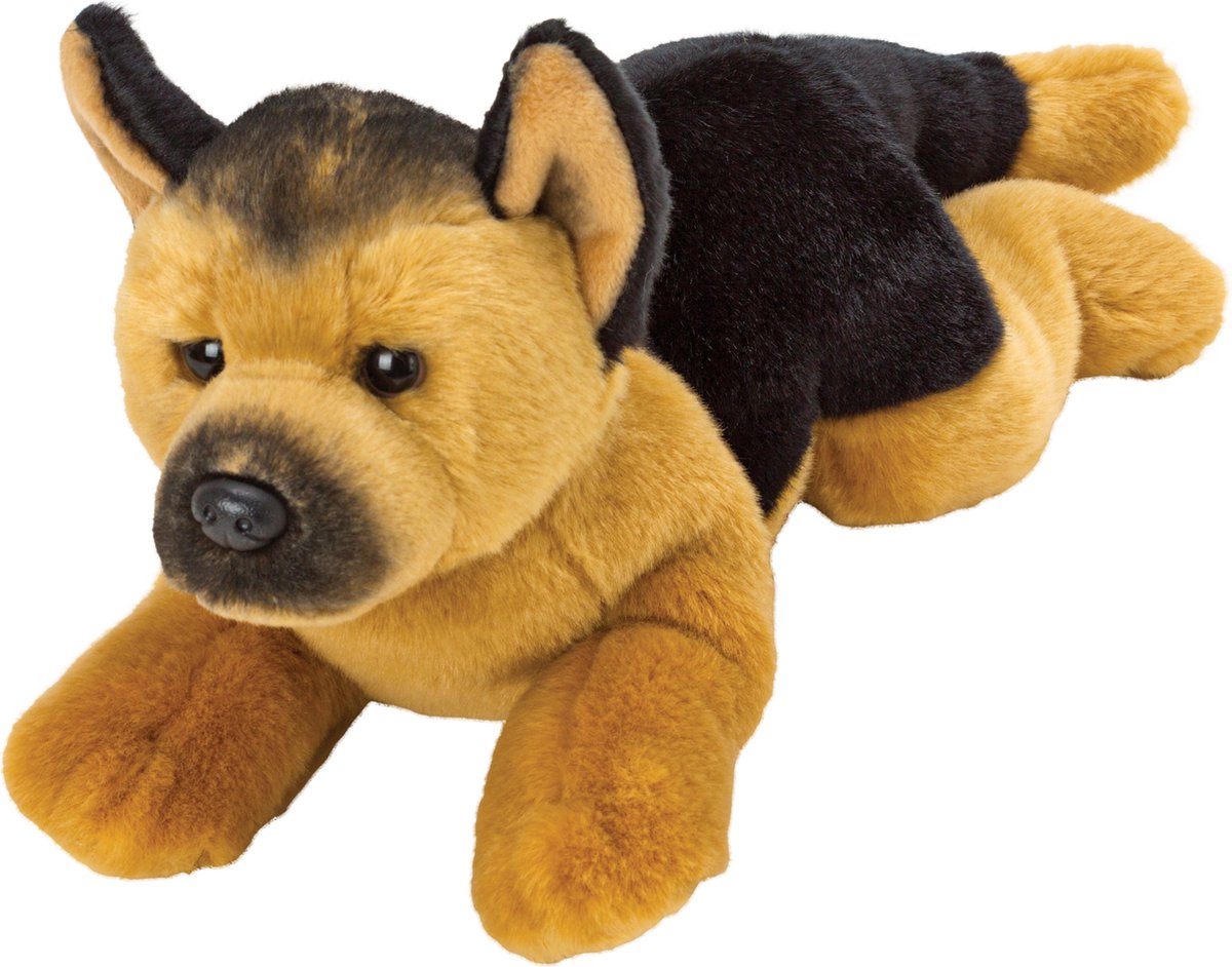 Pluche knuffel dieren Duitse herders hond 34 cm - Speelgoed knuffelbeesten - Honden soorten