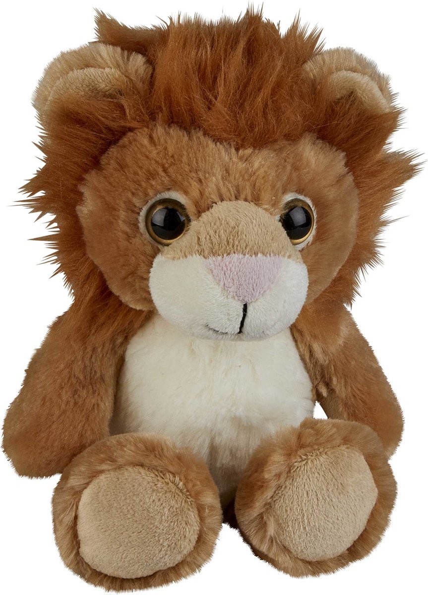 Pluche knuffel dieren Leeuw 18 cm - Speelgoed dieren knuffelbeesten - Leuk als cadeau