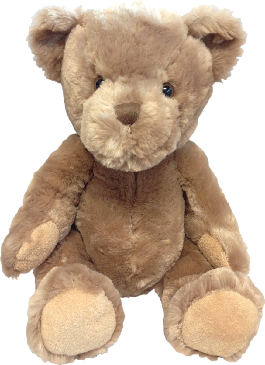 Pluche knuffel dieren teddy beer/beren bruin 39 cm, zittend 27 cm - Speelgoed knuffelbeesten