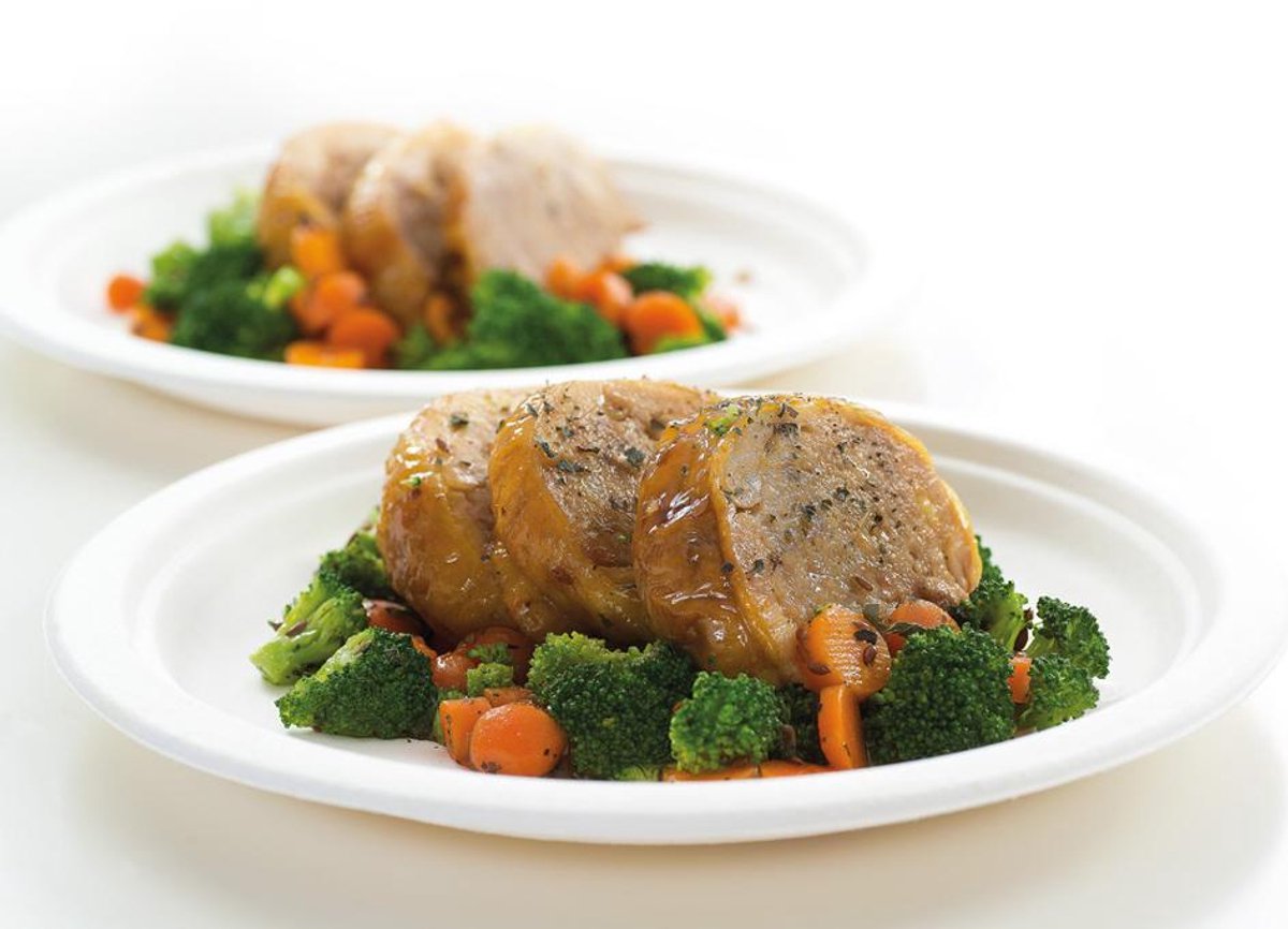 NATURE Star suikerriet borden rond 170mm wit 50 stuks