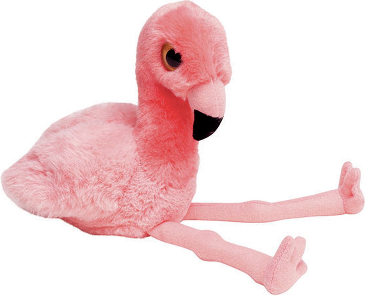 Pluche Roze Flamingo knuffeldier van 23 cm - Speelgoed dieren knuffels cadeau voor kinderen