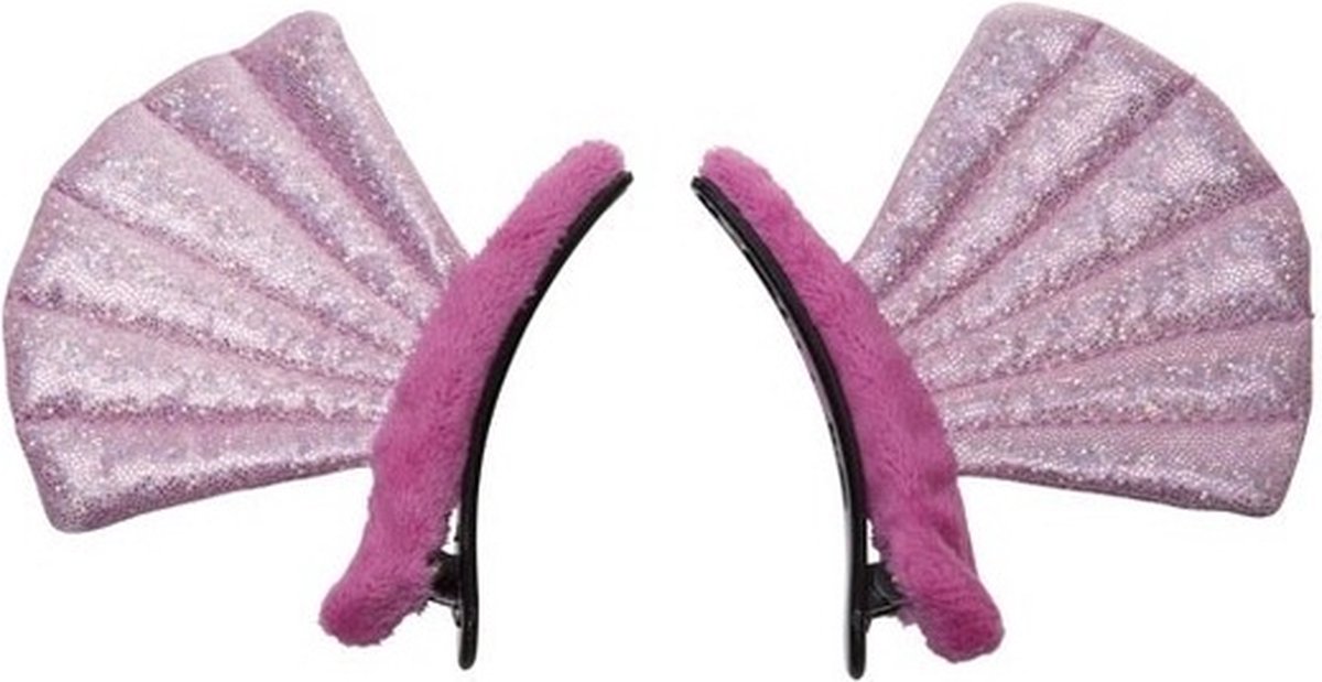 Verkleed/speelgoed zeemeermin schelpen op clip voor meisjes