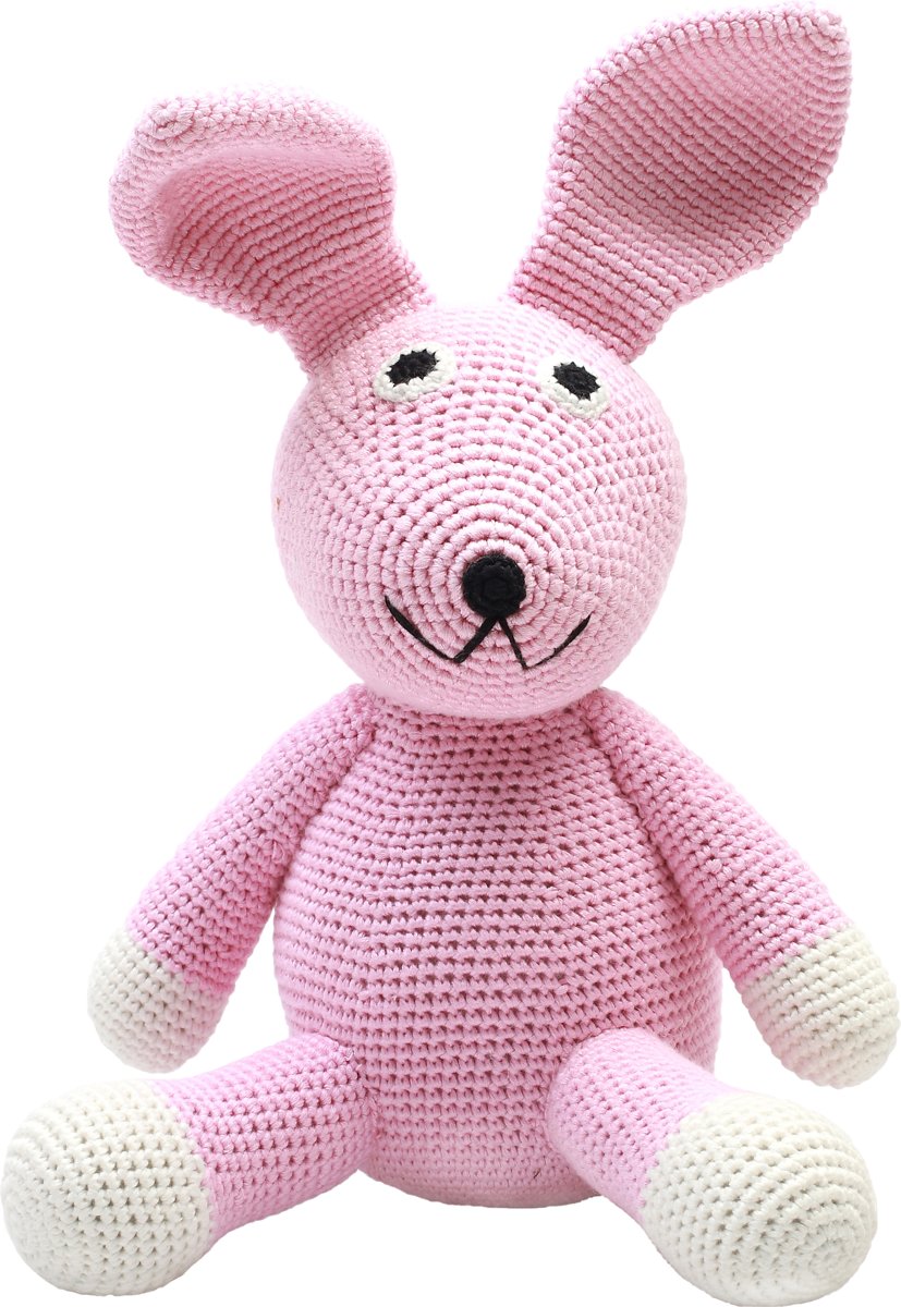 natureZOO Miss Rabbit - Teddy Bear Speelgoedkonijn Bamboevezel Roze