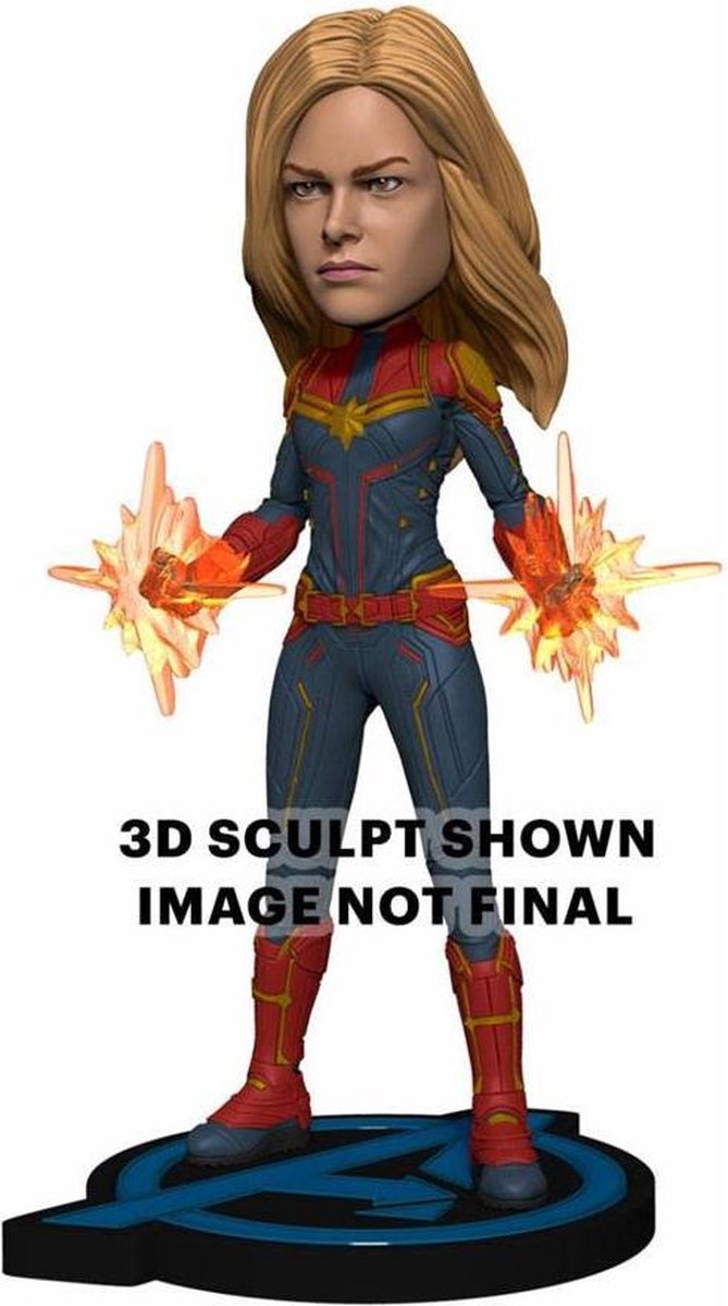 Marvel - Avengers Endgame Head Knocker Captain Marvel 20cm