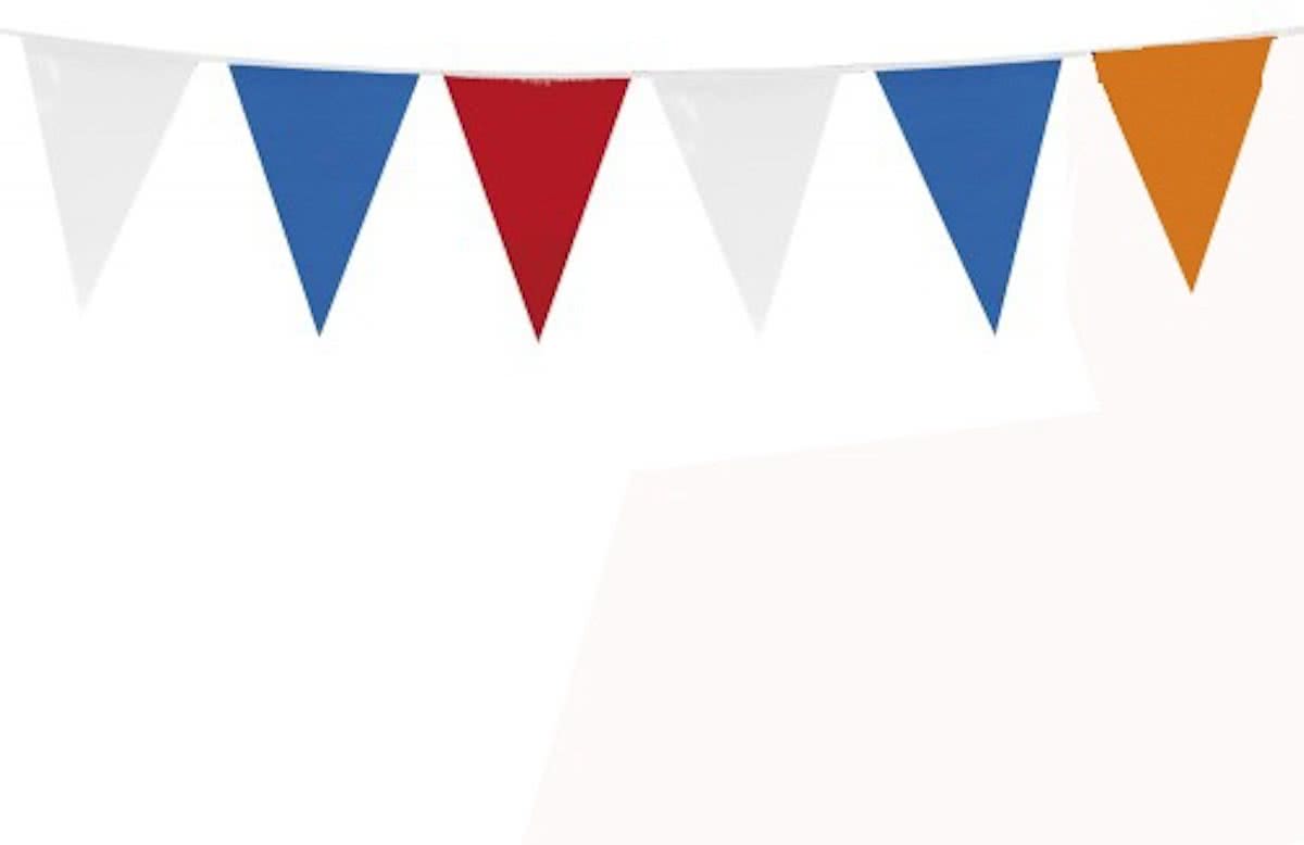   Vlaggenlijn 40 Meter 100 Stuks Oranje/rood/wit/blauw