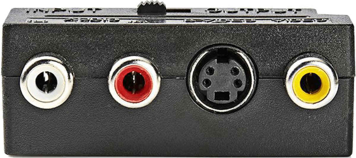 Nedis CVGP31902BK Scart-Adapter van SCART Male naar 3x RCA + S-Video Female + Input-/Output-switch
