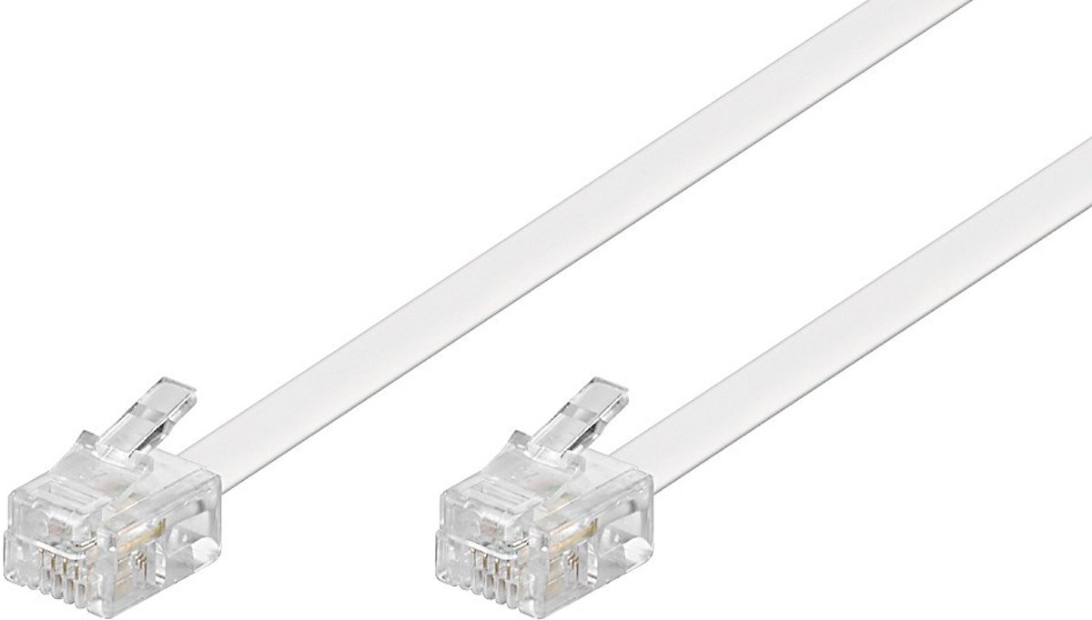 Nedis Telefoonkabel RJ11 - RJ11 / wit - 2 meter