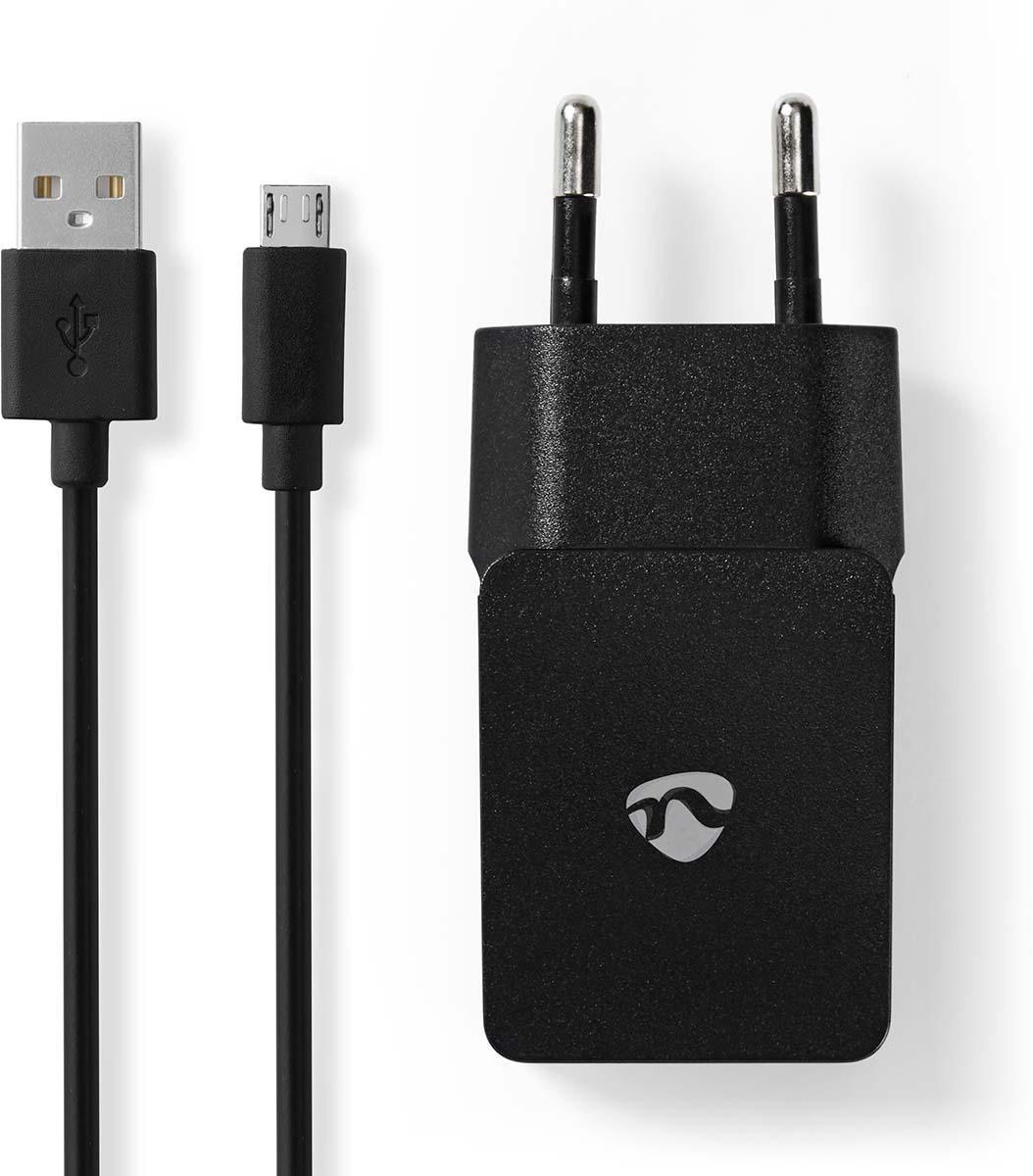 Nedis USB Micro lader met losse kabel - 2,1A / zwart - 1 meter