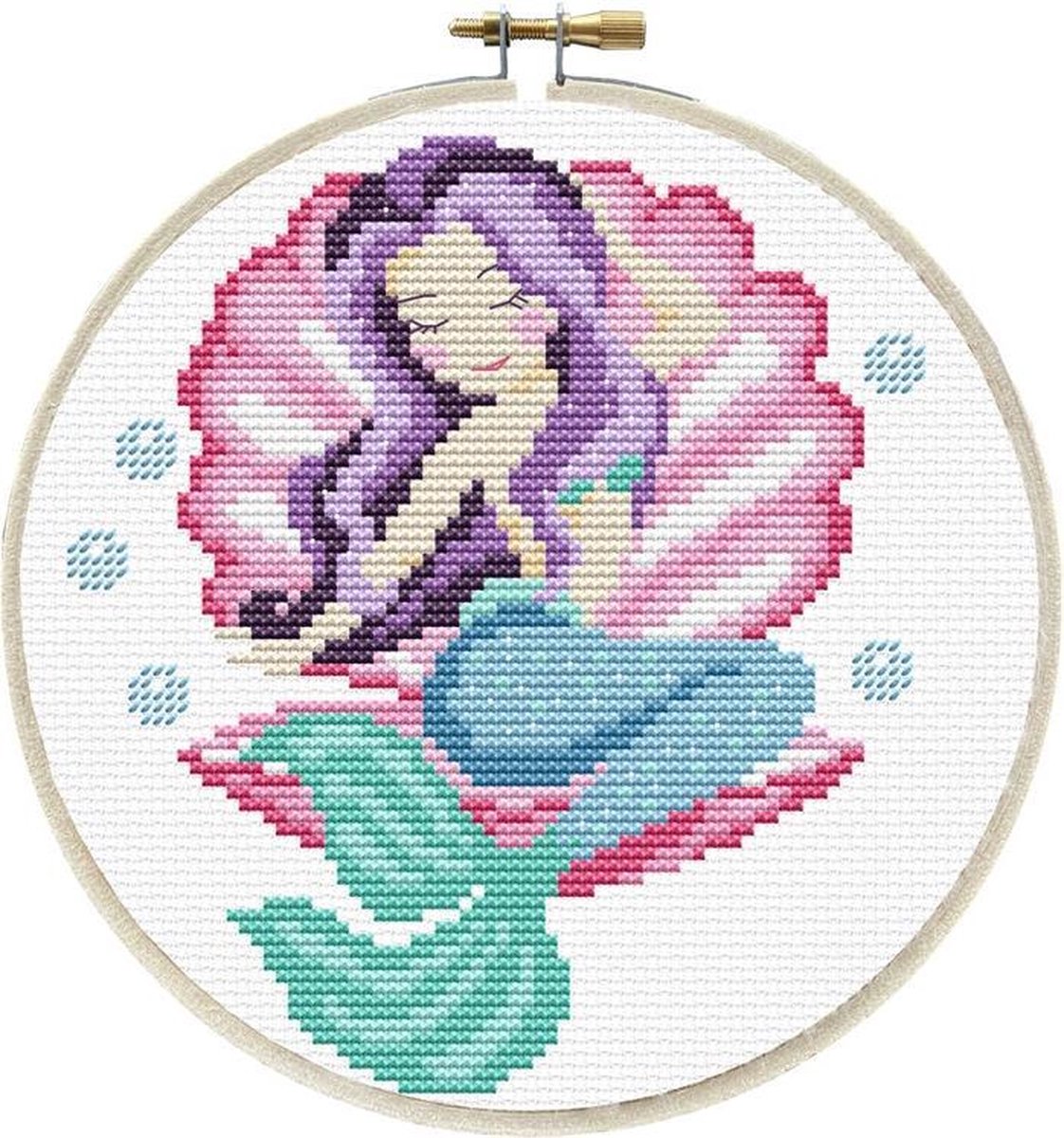 240.055 No Count Cross stitch Mermaid Dreams 15x15cm