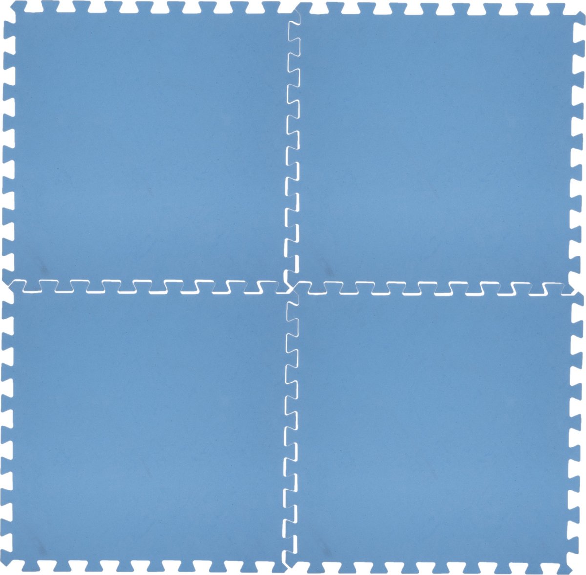 16x stuks Foam puzzelmat zwembadtegels/fitnesstegels blauw 50 x 50 cm