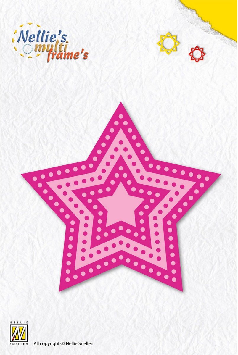 MFD050 Snijmallen   - Multi Frame Die - ster 3 en ster met gaatjes