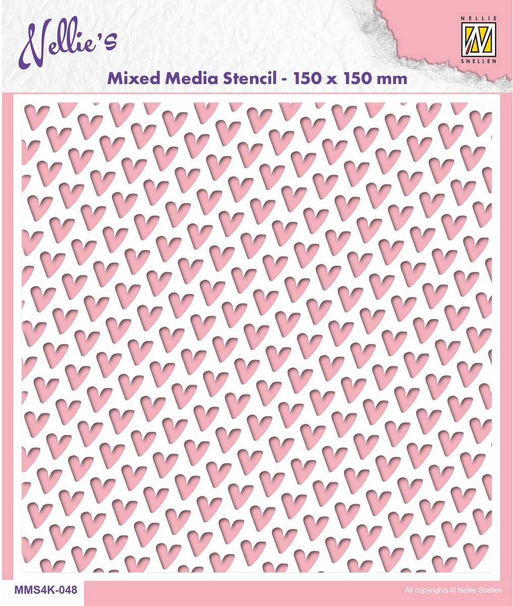 Nellie Snellen Stencil Hearts