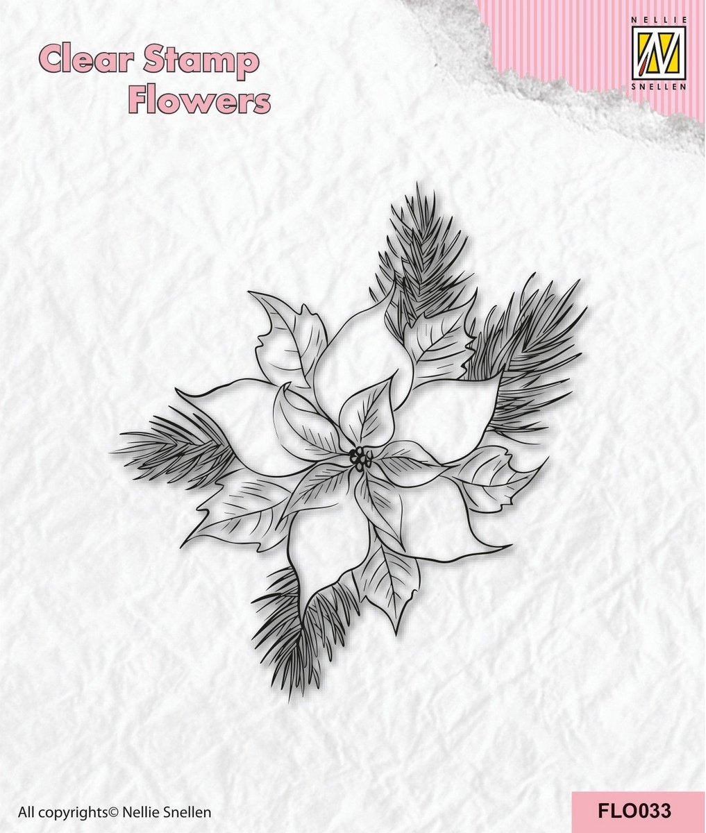 Nellie Snellen • Flower Clear Stempels Poinsetta
