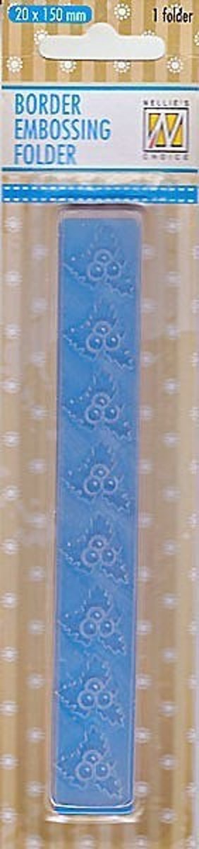 Nellies Choice Embossingmal border hulst rand 150x20 milimeter - BOF004