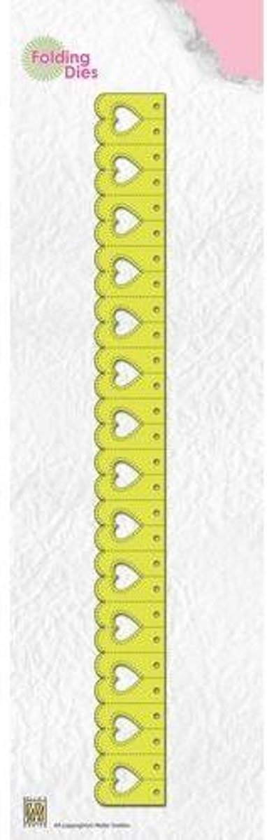 Nellies Choice Rosette Folding Mal - rond met hartjes NFD015