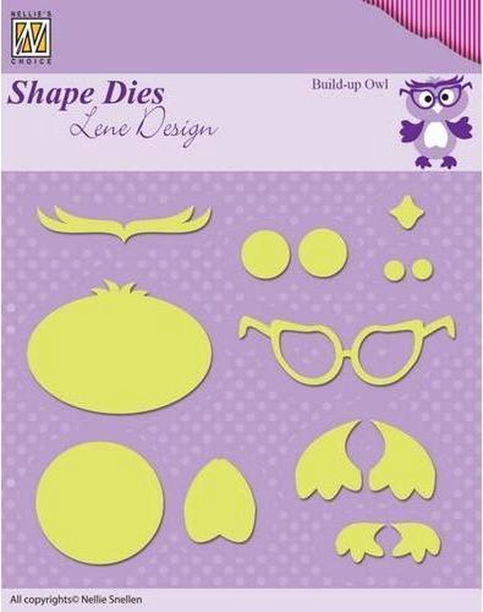 SDL024 Snijmal   - Shape dies Build-up Owl - uil