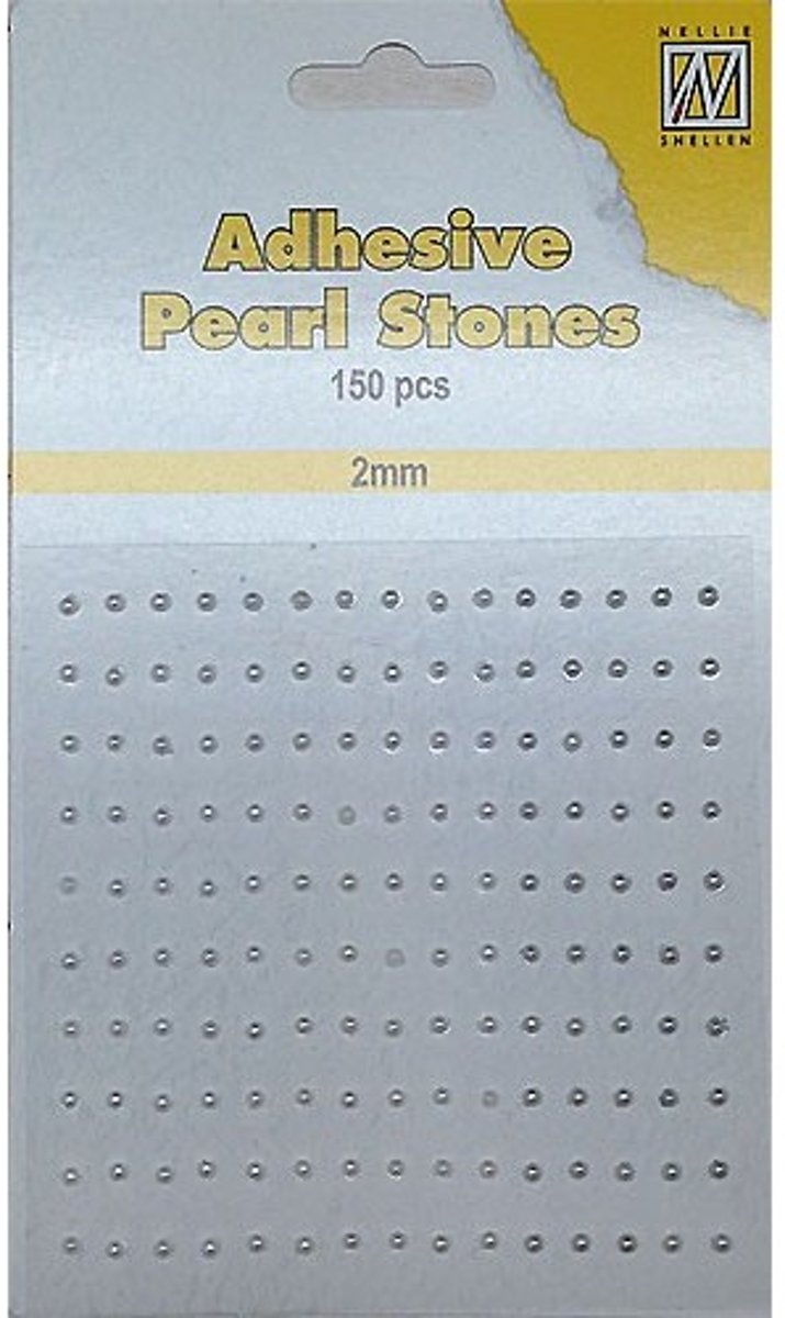 Nellies Choice  Plak parels 2 milimeter Wit - Ivoor - Zilver