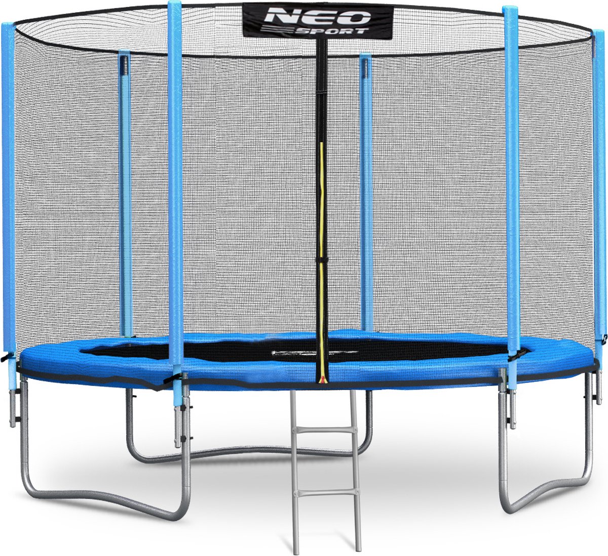 Trampoline - 244 cm - Blauw - Met Ladder en Veiligheidsnet - Tot 120 kg - Gegalvaniseerd Staal