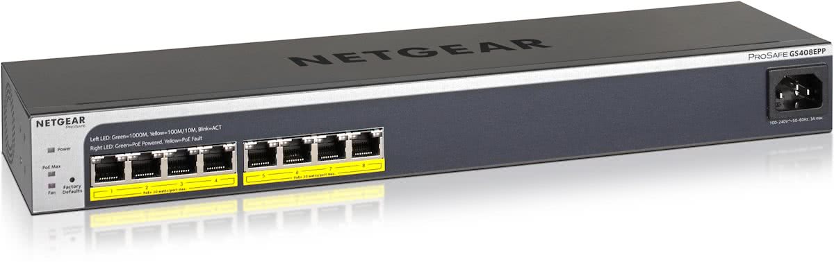 Netgear GS408EPP - Switch