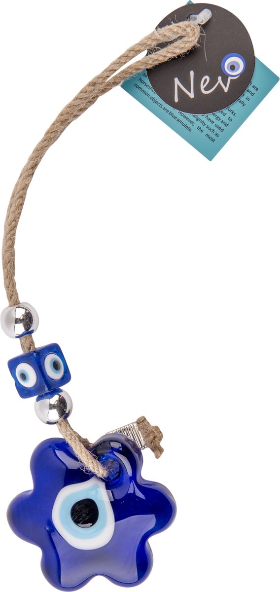 Cozi Studio   Evil Eye Mini Star Wall Decor - Boze Oog Muurdecoratie Woonkamer - Nazar Boncugu - Geluk Bescherming - Handcrafted Glass Turkish Eye Lucky Charm - Versatile Hanging Ornament for Home & Gifting - Protective Amulet