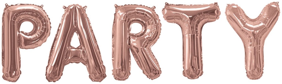 Neviti Party folieballon slinger - rosé goud - Set-1